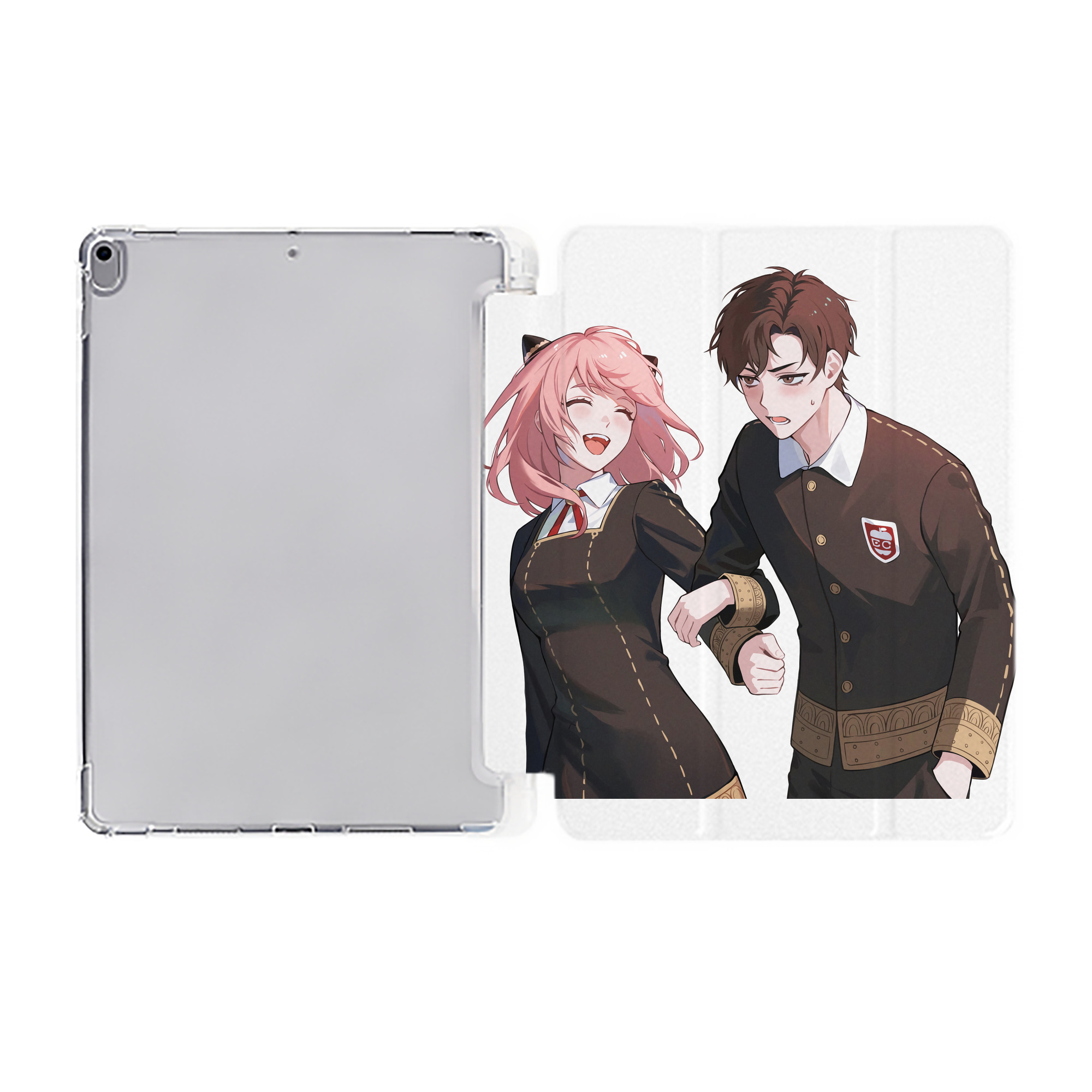 （画像用） SPY×FAMILY间谍家家酒 IPad ケース ペン収納付き 三つ折りスタンド PUレザー×シリコン 対応機種9.5/10.5/10.9インチ